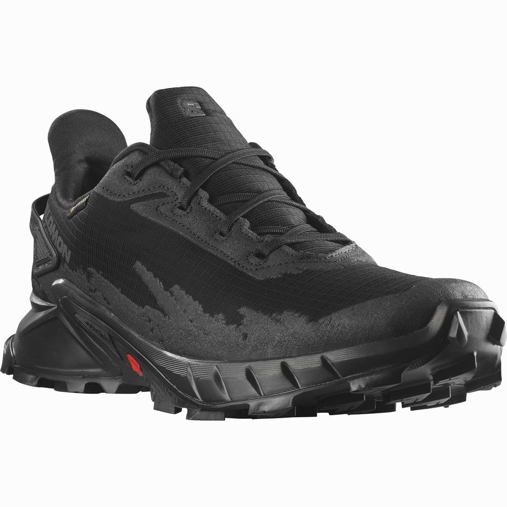 Men's Salomon Alphacross 4 Gore-tex Trail Running Shoes Black | NZ-4081935