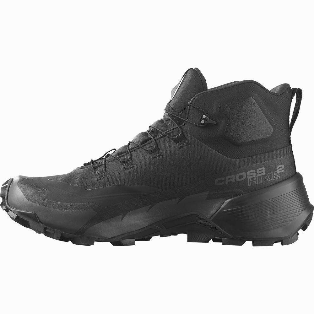 Men's Salomon Cross Hike 2 Mid Gore-tex Hiking Boots Black | NZ-3986152