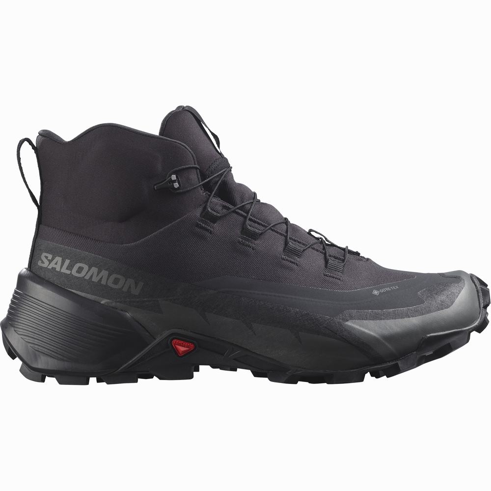 Men\'s Salomon Cross Hike 2 Mid Gore-tex Hiking Boots Black | NZ-3986152