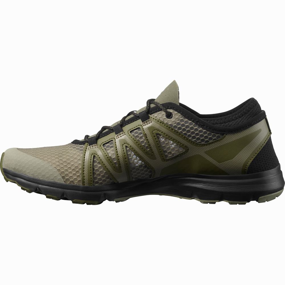 Men's Salomon Crossamphibian Swift 2 Hiking Shoes Olive/Black | NZ-2485017