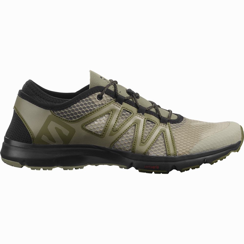 Men\'s Salomon Crossamphibian Swift 2 Hiking Shoes Olive/Black | NZ-2485017