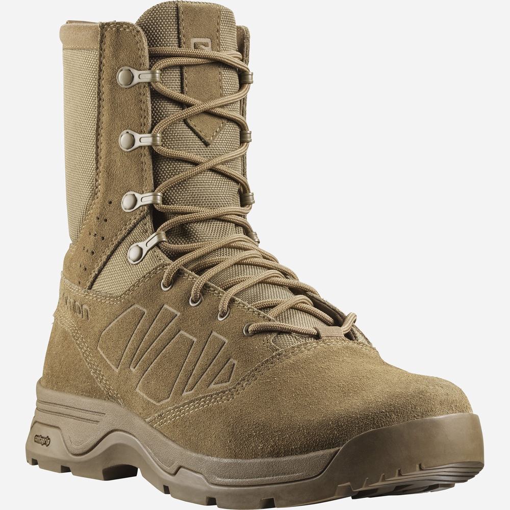 Men's Salomon Guardian Wide Tactical Boots Brown | NZ-3698275