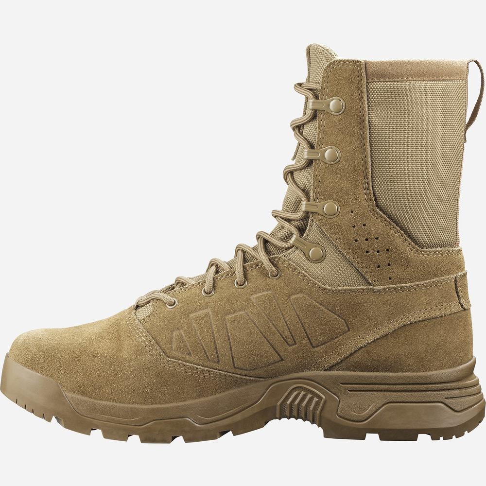Men's Salomon Guardian Wide Tactical Boots Brown | NZ-3698275