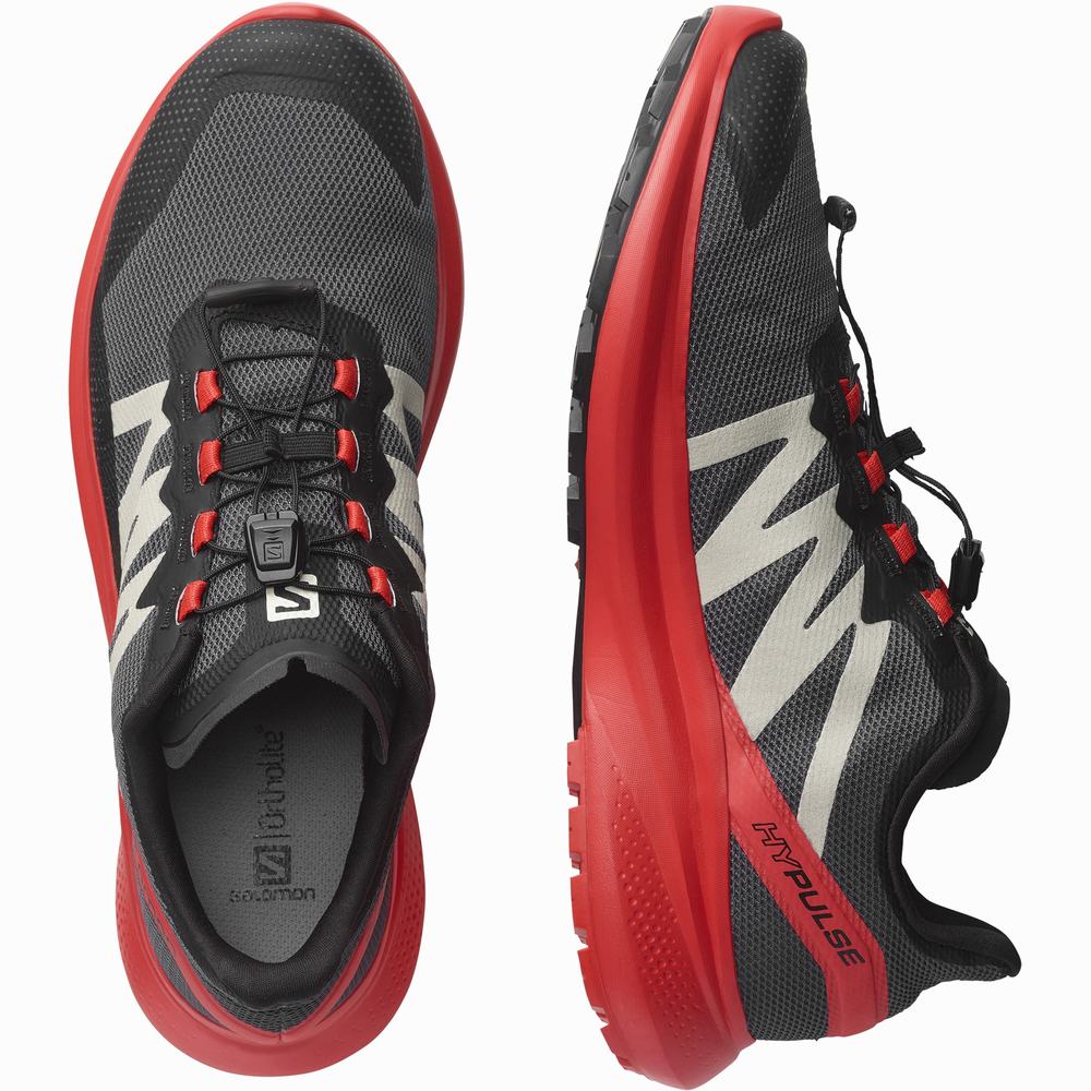 Men's Salomon Hypulse Trail Running Shoes Red/Black | NZ-5248073