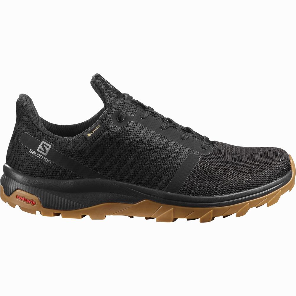 Men\'s Salomon Outbound Prism Gore-tex Hiking Shoes Black | NZ-4287091