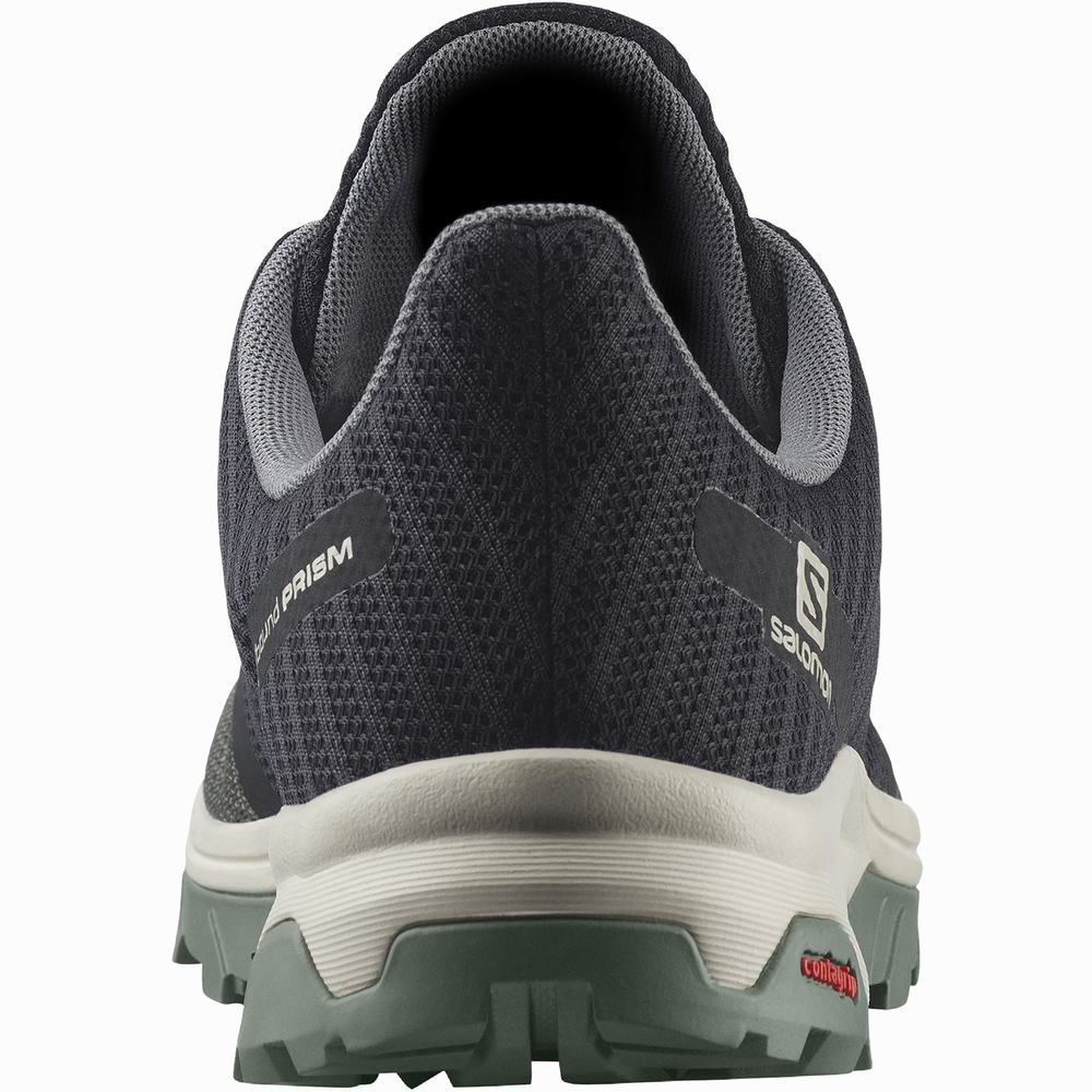 Men's Salomon Outbound Prism Hiking Shoes Black/Grey | NZ-0875421