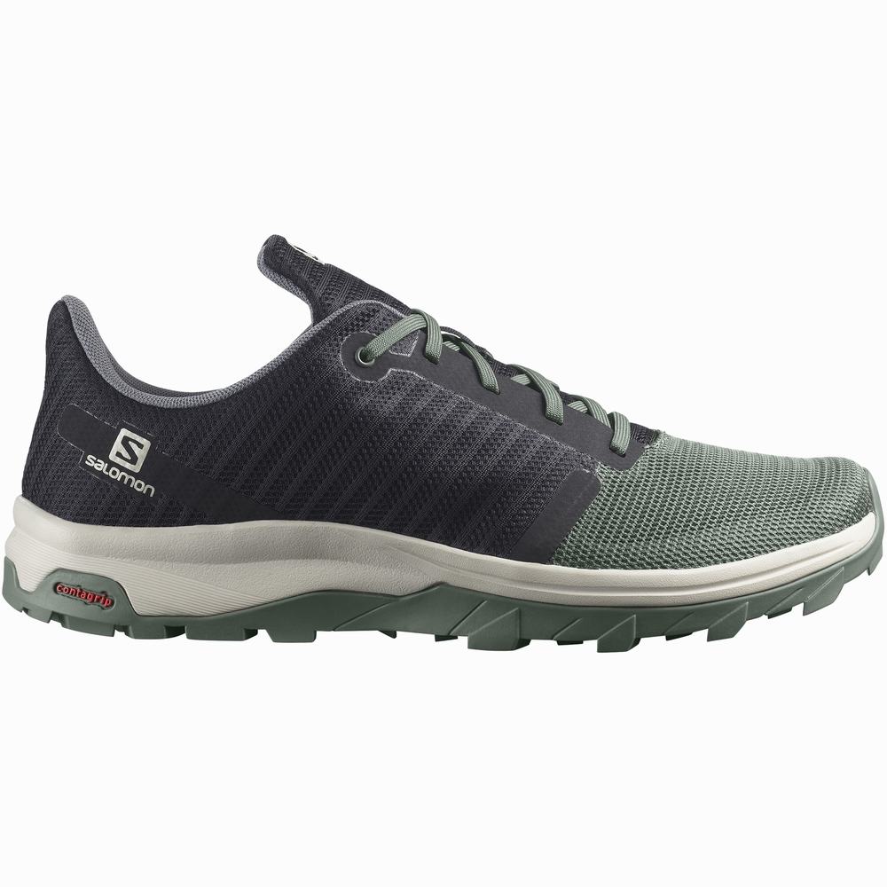 Men\'s Salomon Outbound Prism Hiking Shoes Black/Grey | NZ-0875421