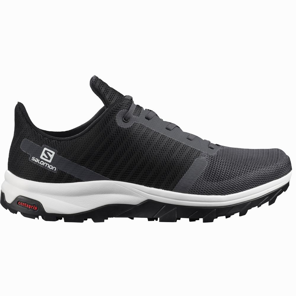 Men\'s Salomon Outbound Prism Hiking Shoes Navy/White/Black | NZ-4793018