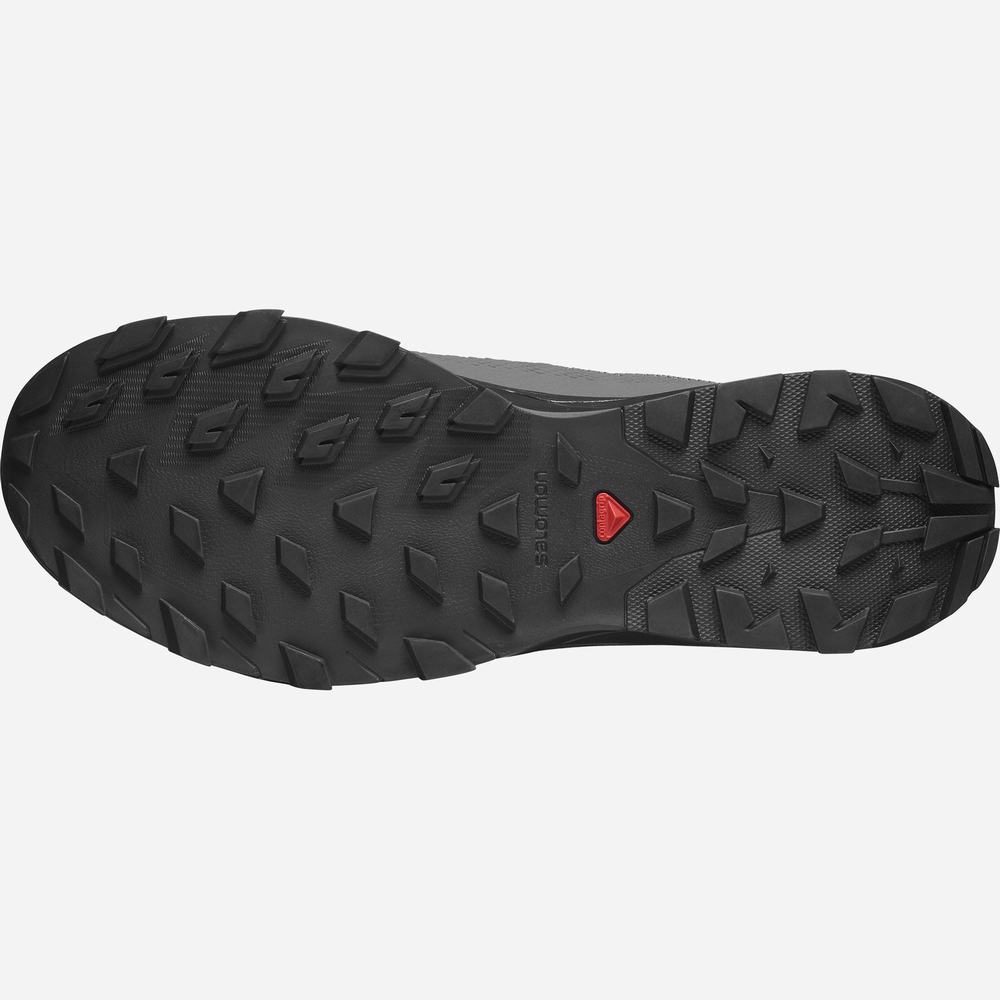 Men's Salomon Outline Hiking Shoes Deep Grey/Black | NZ-7394261