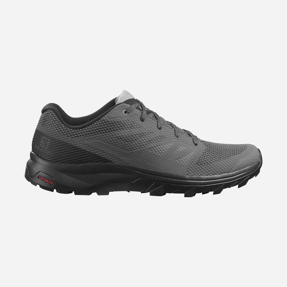 Men\'s Salomon Outline Hiking Shoes Deep Grey/Black | NZ-7394261