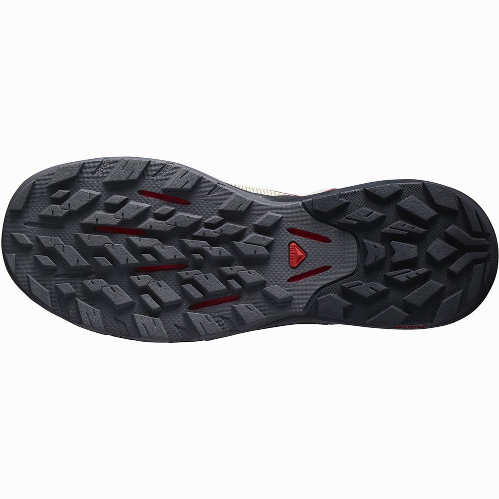 Men's Salomon Outpulse Gore-tex Hiking Shoes Beige/Black/Red | NZ-1386092