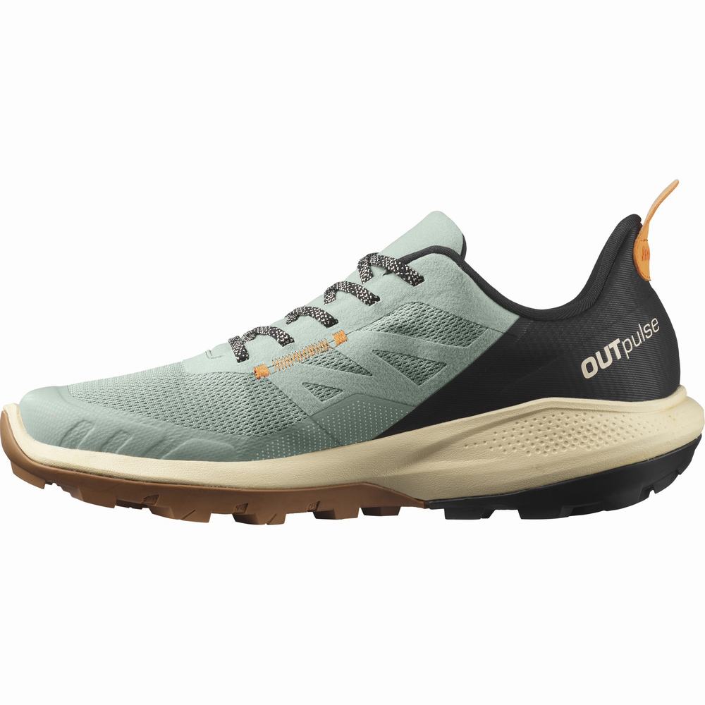 Men's Salomon Outpulse Hiking Shoes Turquoise/Orange | NZ-3029785