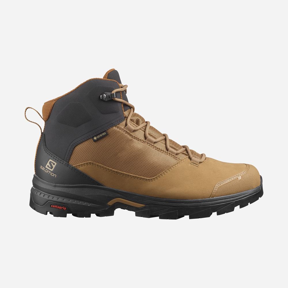Men\'s Salomon Outward Gore-tex Hiking Boots Brown | NZ-6034785