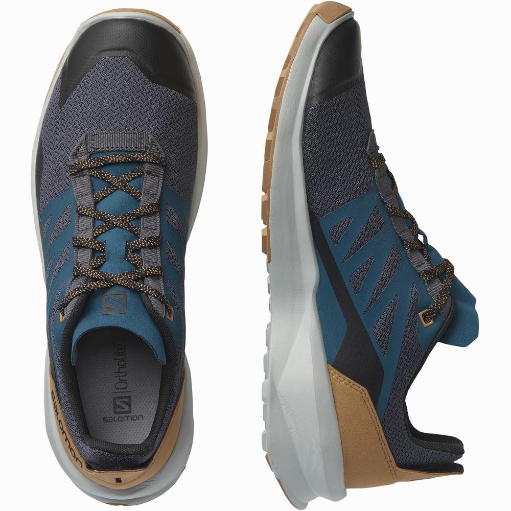 Men's Salomon Patrol Hiking Shoes Blue/Brown | NZ-5169407
