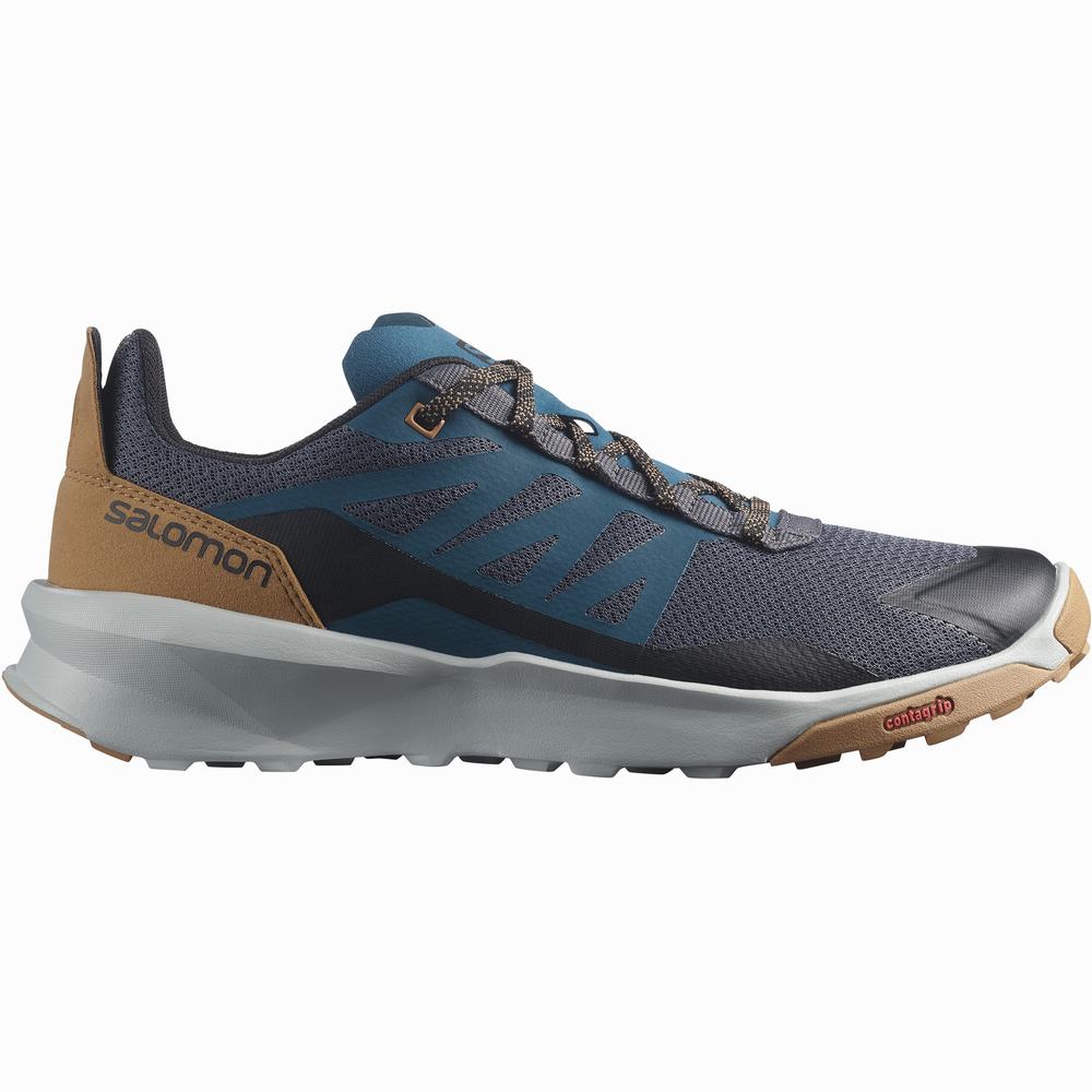 Men\'s Salomon Patrol Hiking Shoes Blue/Brown | NZ-5169407