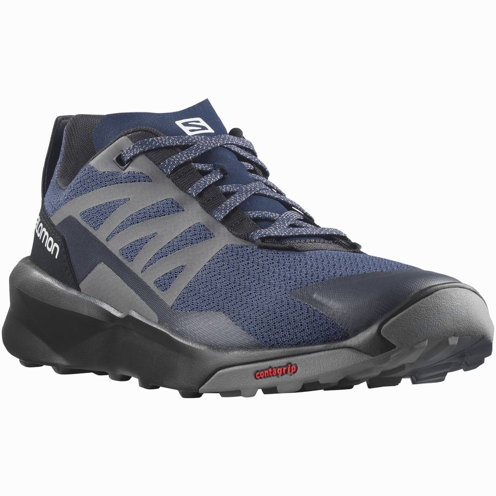 Men's Salomon Patrol Hiking Shoes Indigo/Black | NZ-5328706