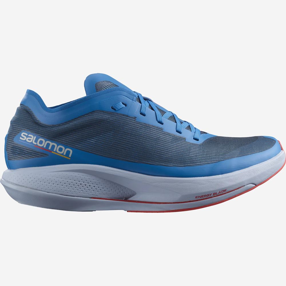 Men\'s Salomon Phantasm Running Shoes Indigo/Blue/Red | NZ-0814327
