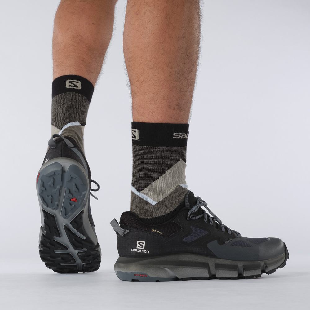 Men's Salomon Predict Hike Gore-tex Hiking Shoes Navy/Black | NZ-3261895