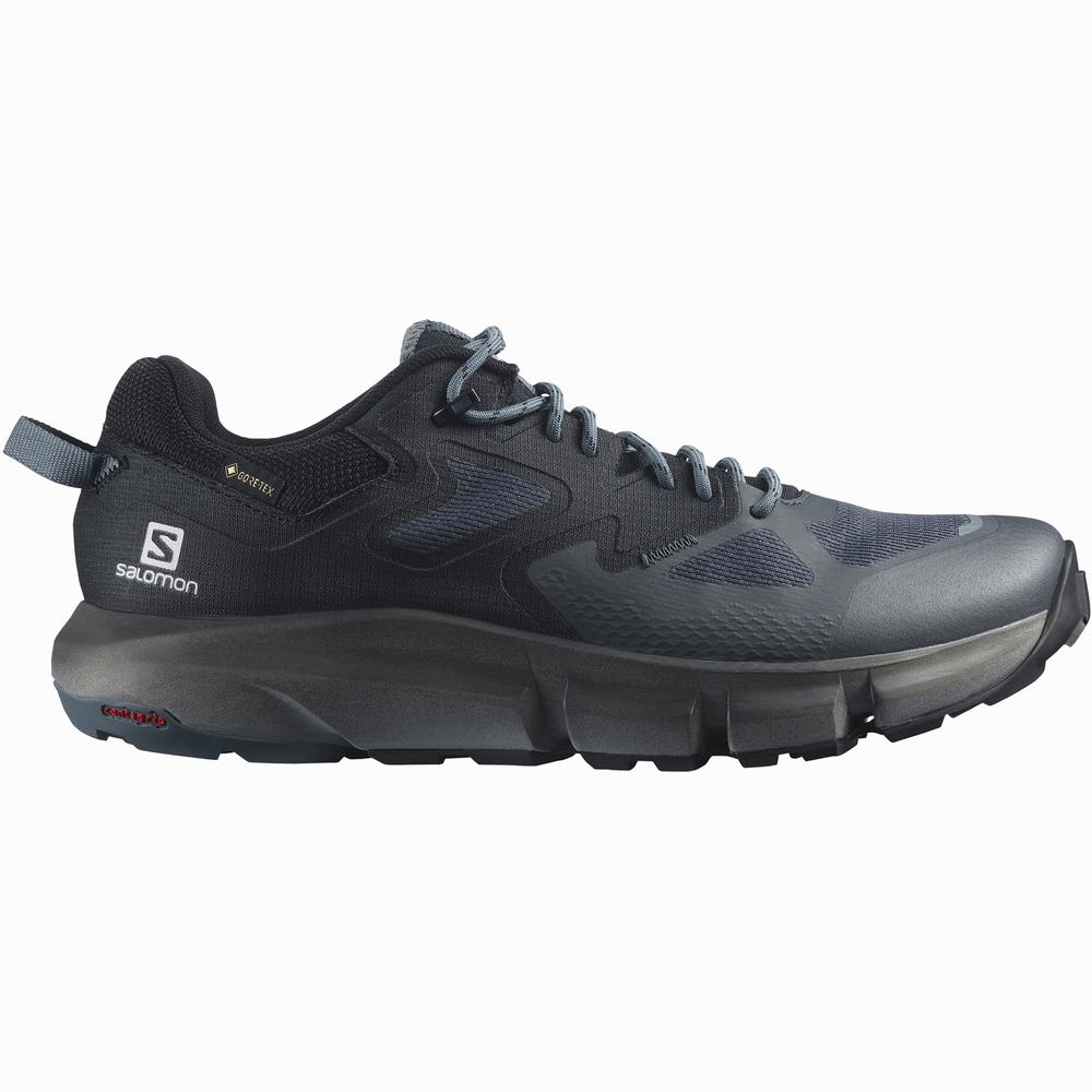 Men\'s Salomon Predict Hike Gore-tex Hiking Shoes Navy/Black | NZ-3261895