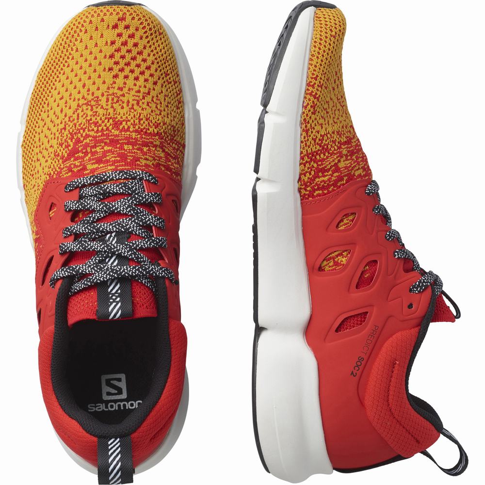 Men's Salomon Predict Soc 2 Running Shoes Orange/red/Black | NZ-8620714