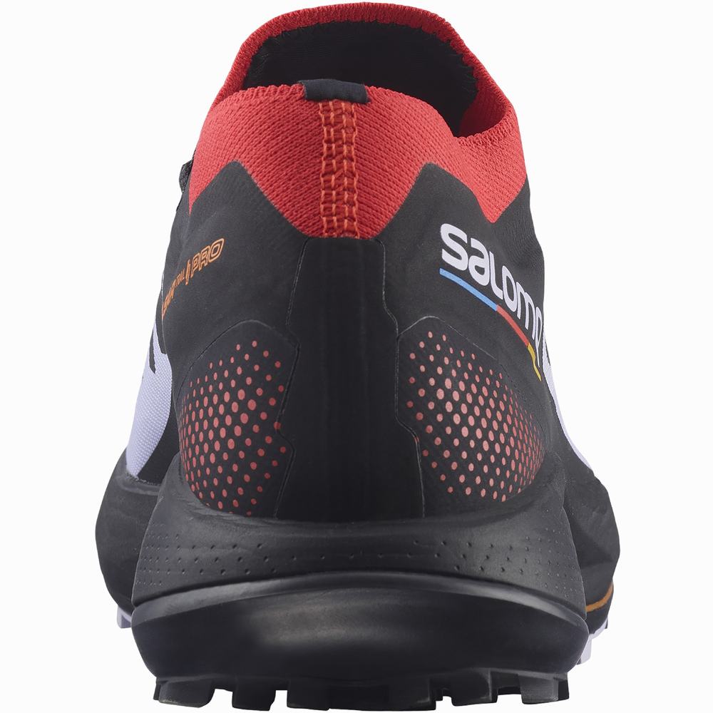 Men's Salomon Pulsar Trail Pro Trail Running Shoes Purple/Red/Black | NZ-6573021