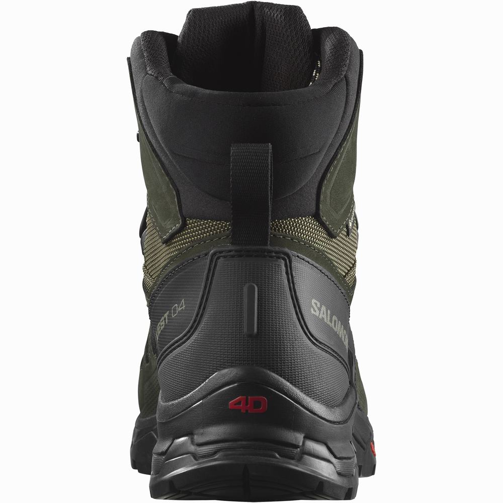 Men's Salomon Quest 4 Gore-tex Hiking Boots Olive | NZ-8470691