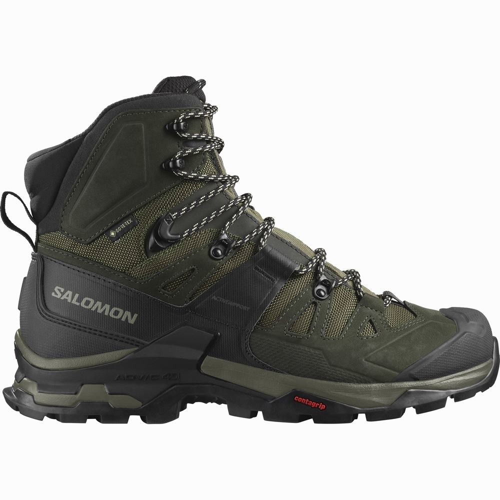 Men\'s Salomon Quest 4 Gore-tex Hiking Boots Olive | NZ-8470691