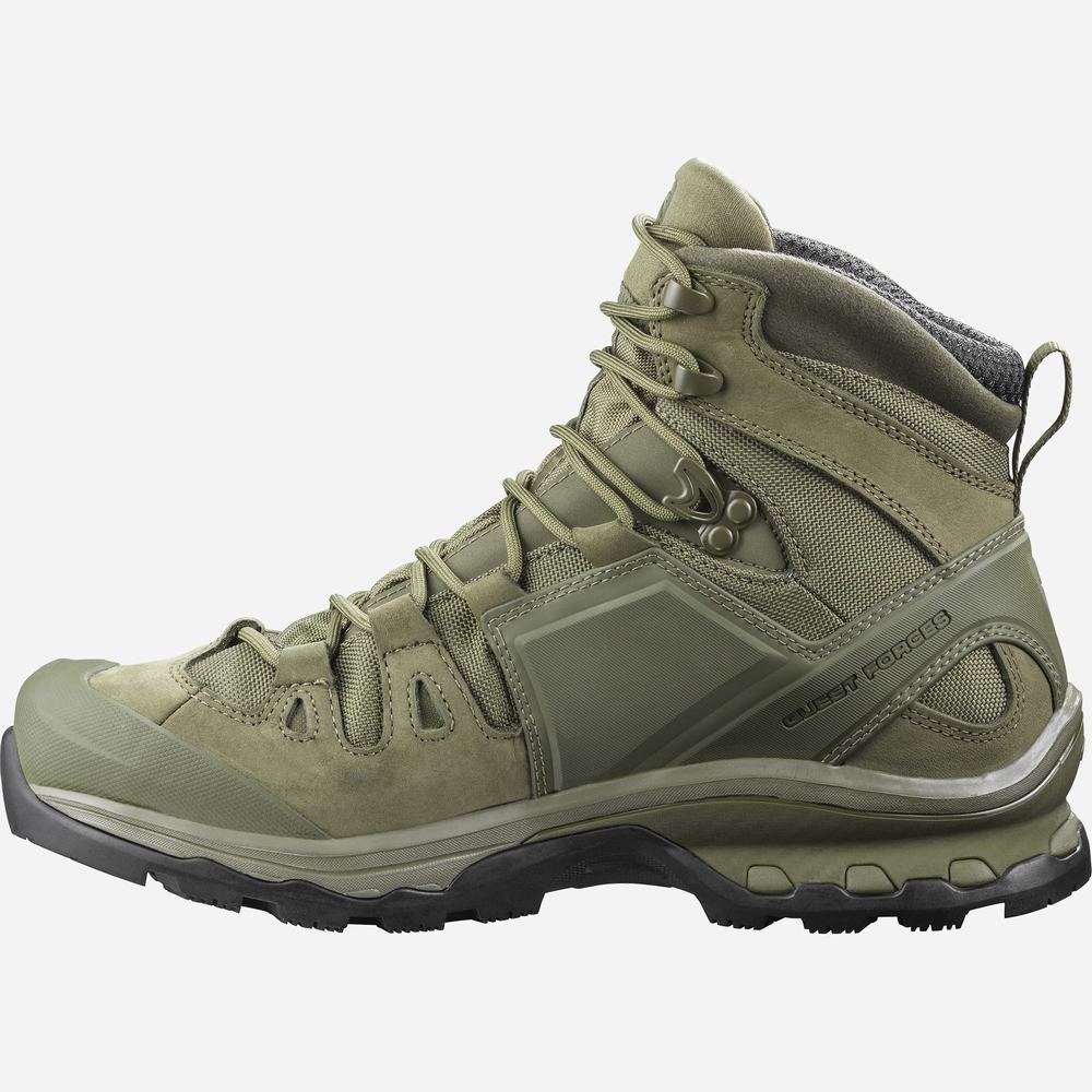 Men's Salomon Quest 4d Forces 2 En Approach Shoes Green | NZ-6827145