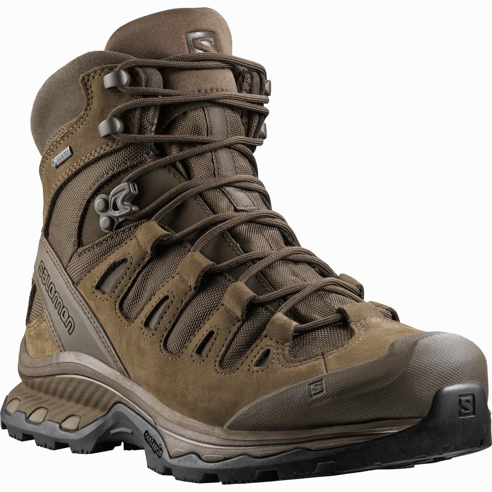 Men's Salomon Quest 4d Gore-tex Forces 2 En Tactical Boots Brown | NZ-0278695