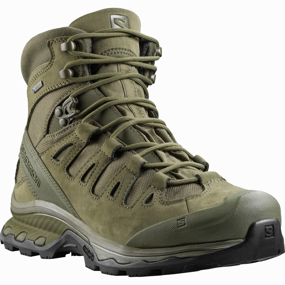 Men's Salomon Quest 4d Gore-tex Forces 2 En Tactical Boots Green/Black | NZ-7810432