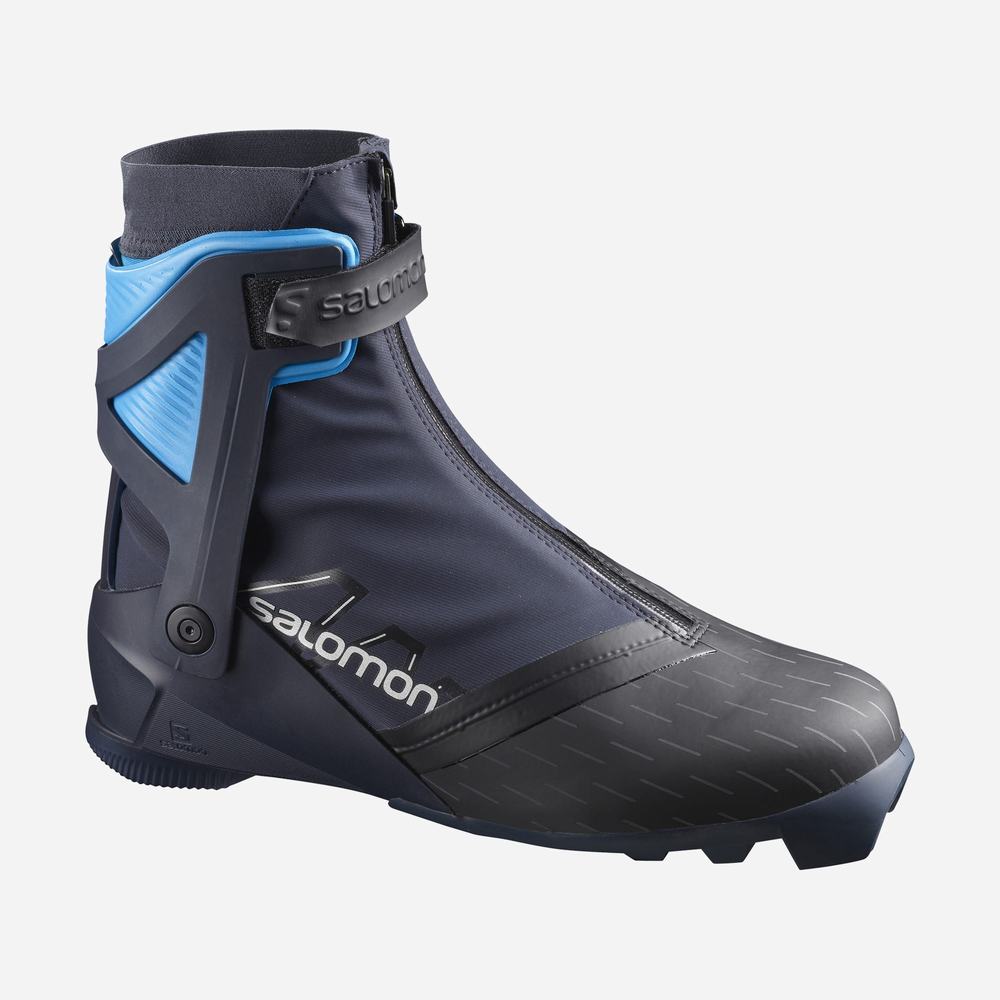 Men\'s Salomon Rs10 Ski Boots Navy/Black/Blue | NZ-5936280