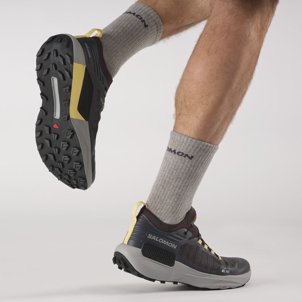 Men's Salomon S/Lab Genesis Trail Running Shoes Black/Orange | NZ-4607831
