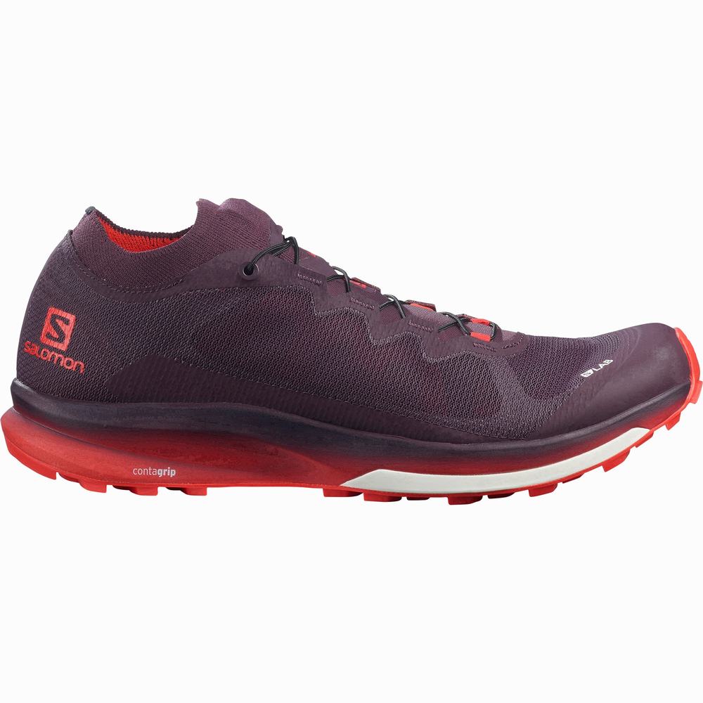 Men\'s Salomon S/Lab Ultra 3 Trail Running Shoes Purple/Red | NZ-4610395