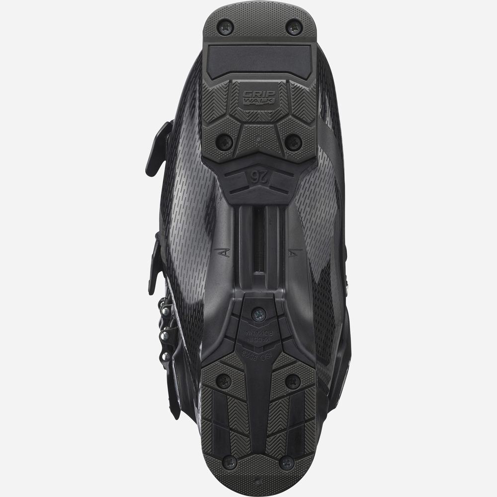 Men's Salomon S/Pro 100 Ski Boots Black/ Dark Silver Metal | NZ-3568479