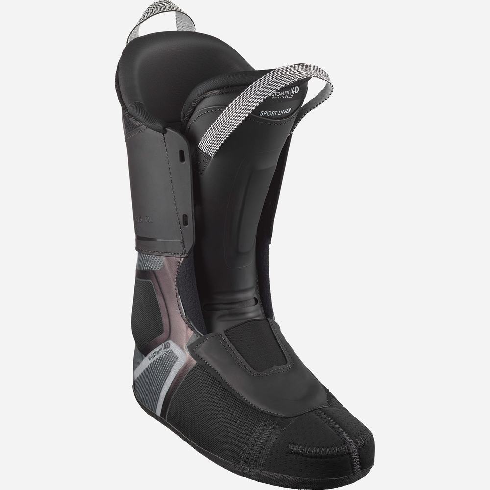 Men's Salomon S/Pro Alpha 110 Ski Boots Black/Titanium | NZ-5241986