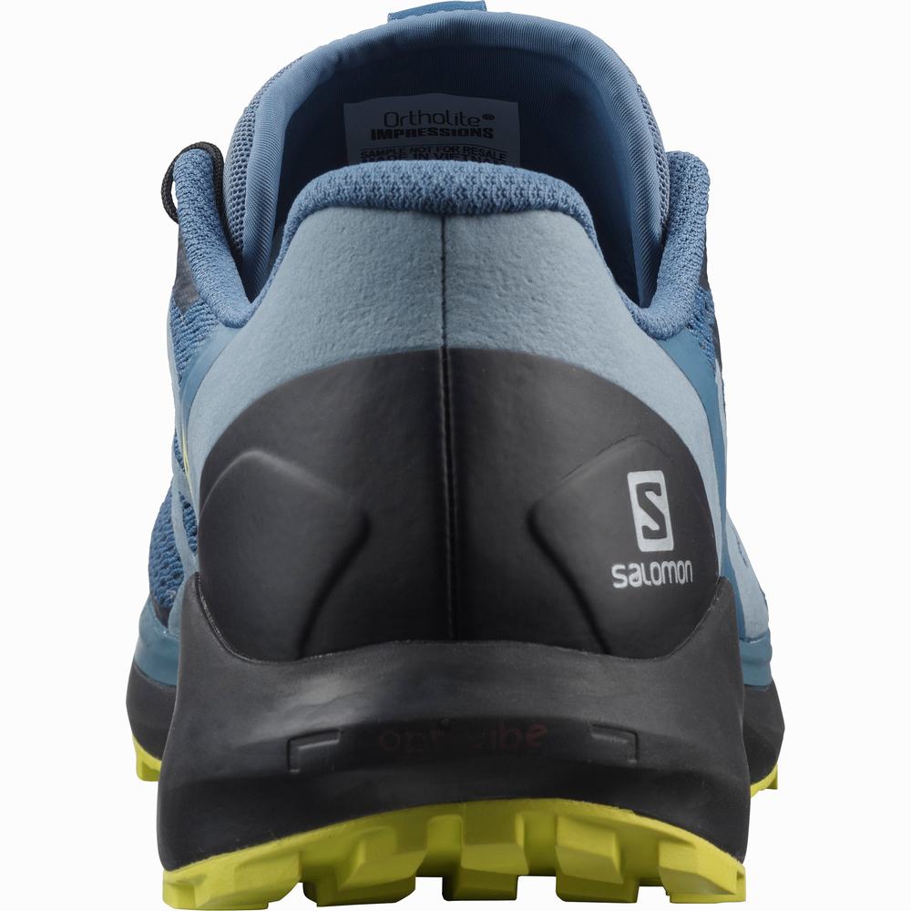 Men's Salomon Sense Ride 4 Trail Running Shoes Blue/Black/Rose | NZ-3524108