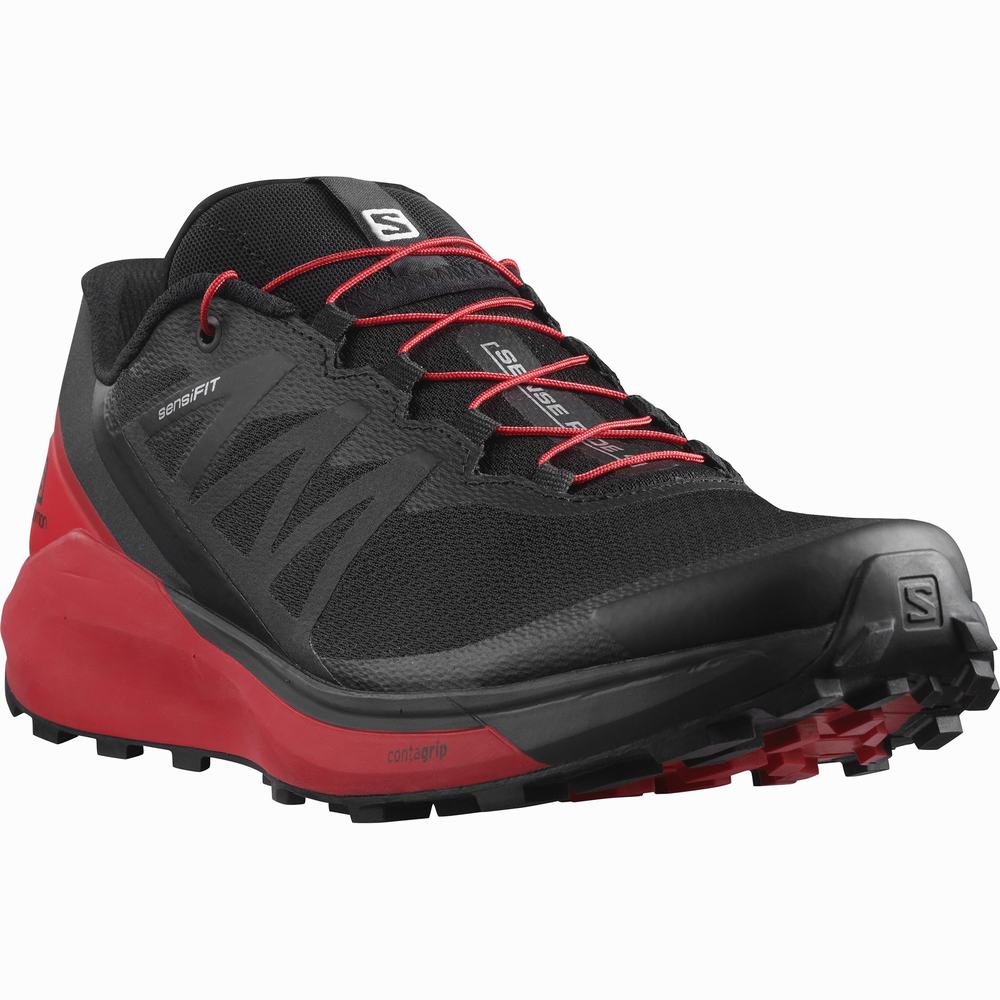Men's Salomon Sense Ride 4 Trail Running Shoes Black | NZ-5942083