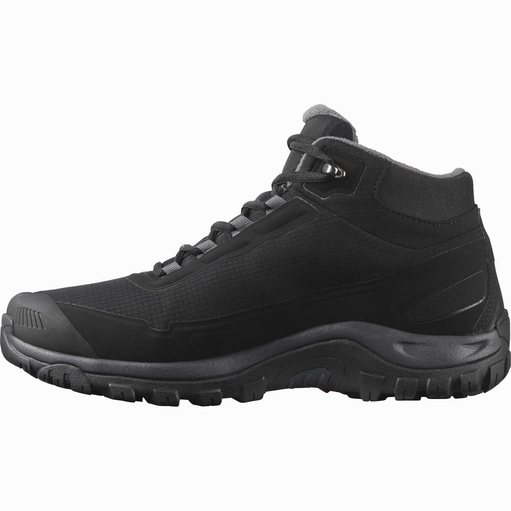 Men's Salomon Shelter Climasalomon™ Waterproof Winter Boots Black | NZ-6974310