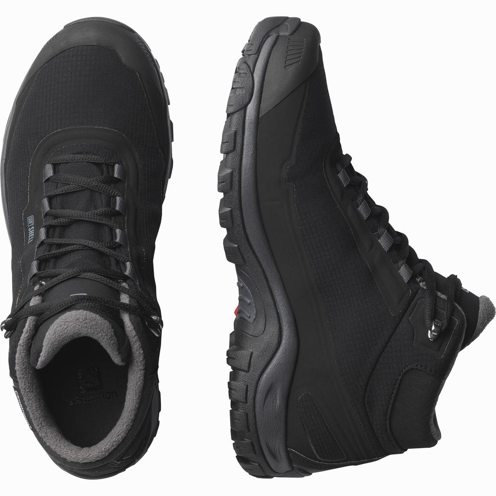 Men's Salomon Shelter Climasalomon™ Waterproof Winter Boots Black | NZ-6974310