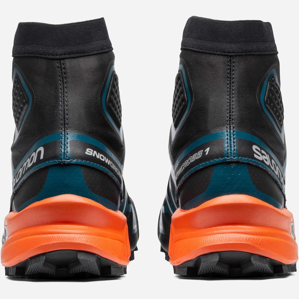 Men's Salomon Snowcross Advanced Sneakers Black/Blue/Red Orange | NZ-2381607