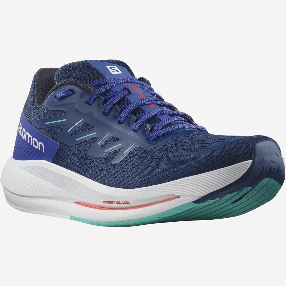 Men's Salomon Spectur Running Shoes Blue/Mint | NZ-2593640