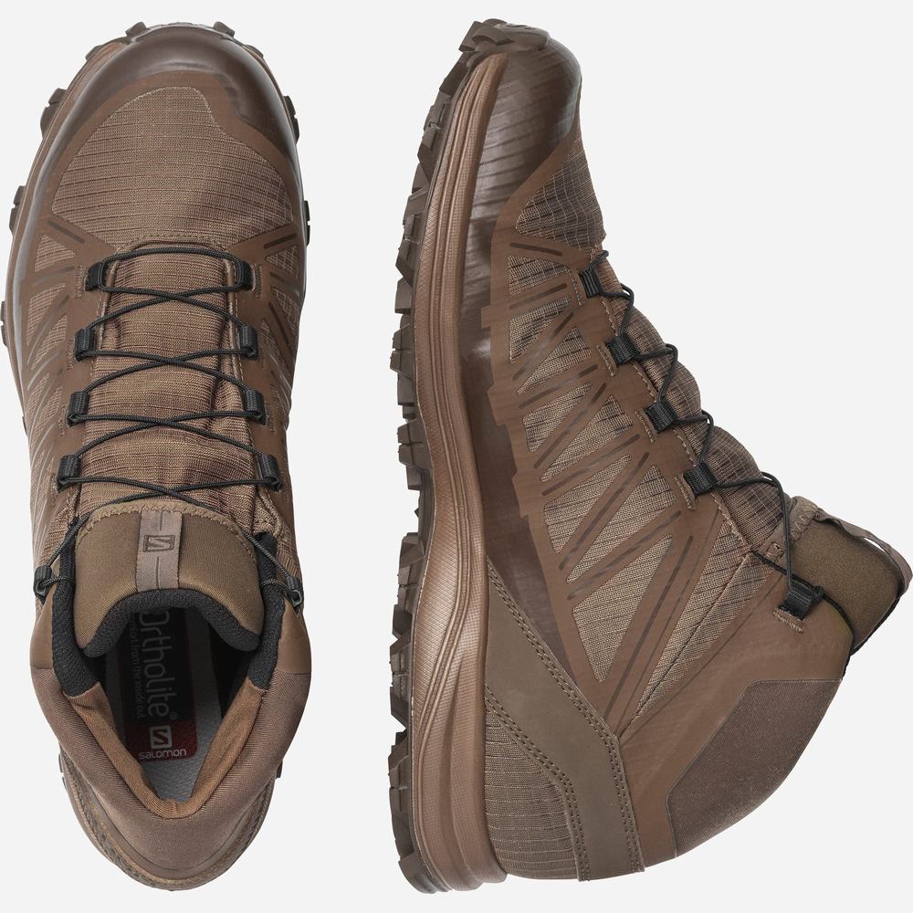 Men's Salomon Speed Assault Approach Shoes Brown | NZ-6027893