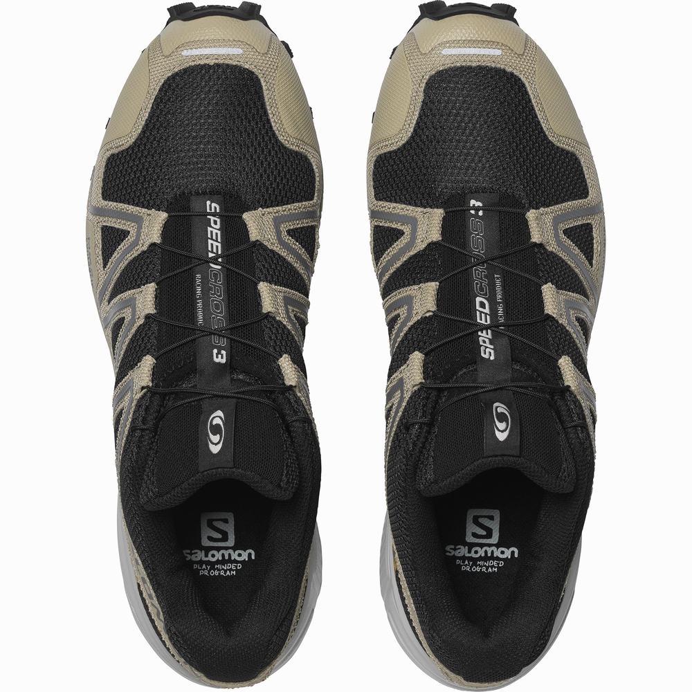 Men's Salomon Speedcross 3 Mindful Sneakers Black/Grey | NZ-8645073