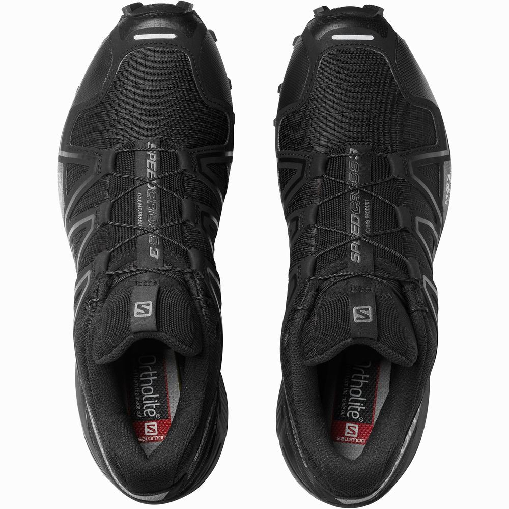 Men's Salomon Speedcross 3 Sneakers Black | NZ-0319247
