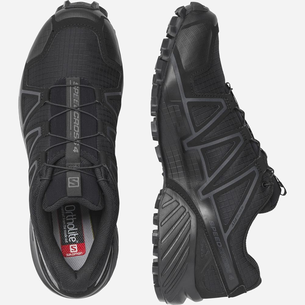 Men's Salomon Speedcross 4 Wide Forces Approach Shoes Black | NZ-8069215