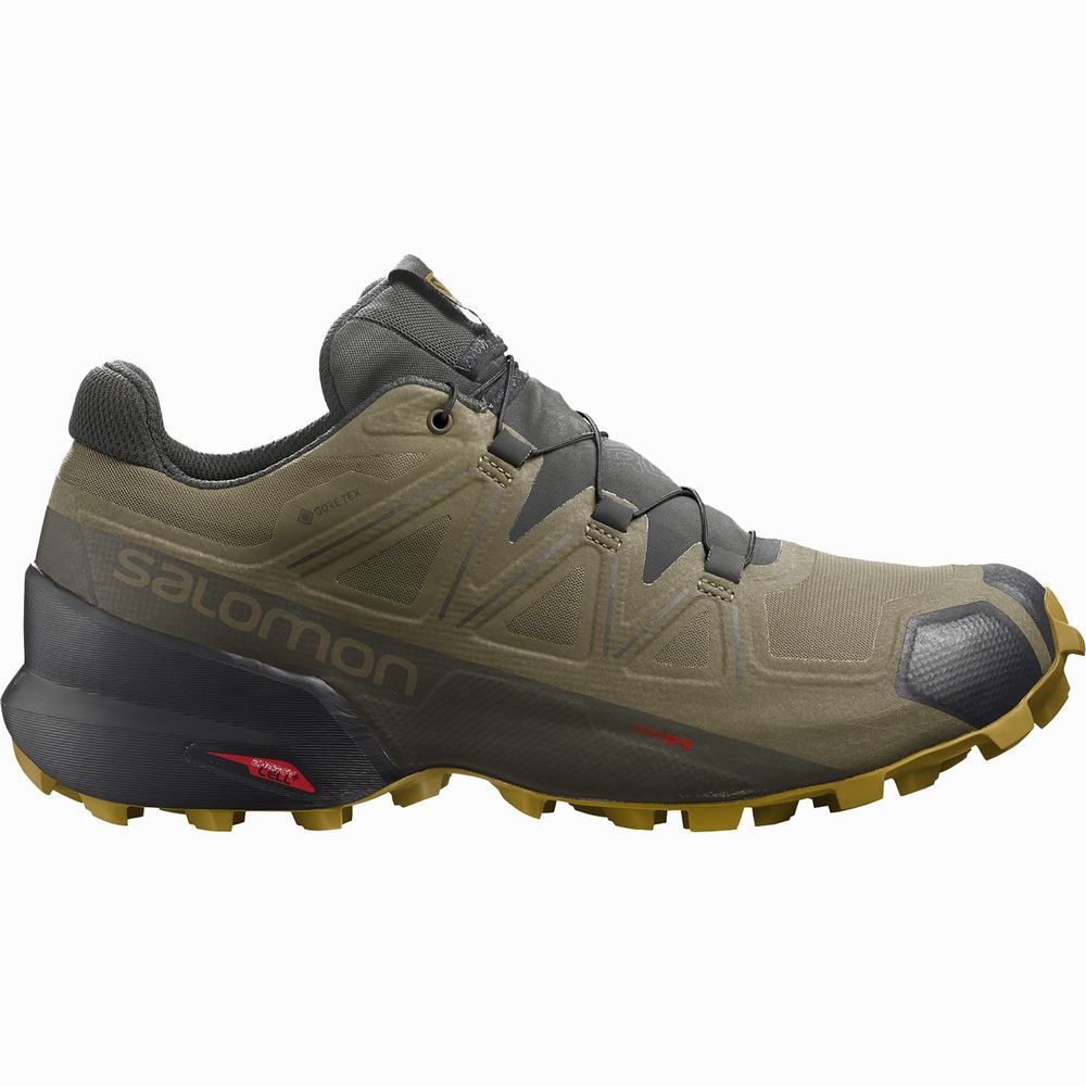 Men\'s Salomon Speedcross 5 Gore-tex Trail Running Shoes Olive | NZ-7124059