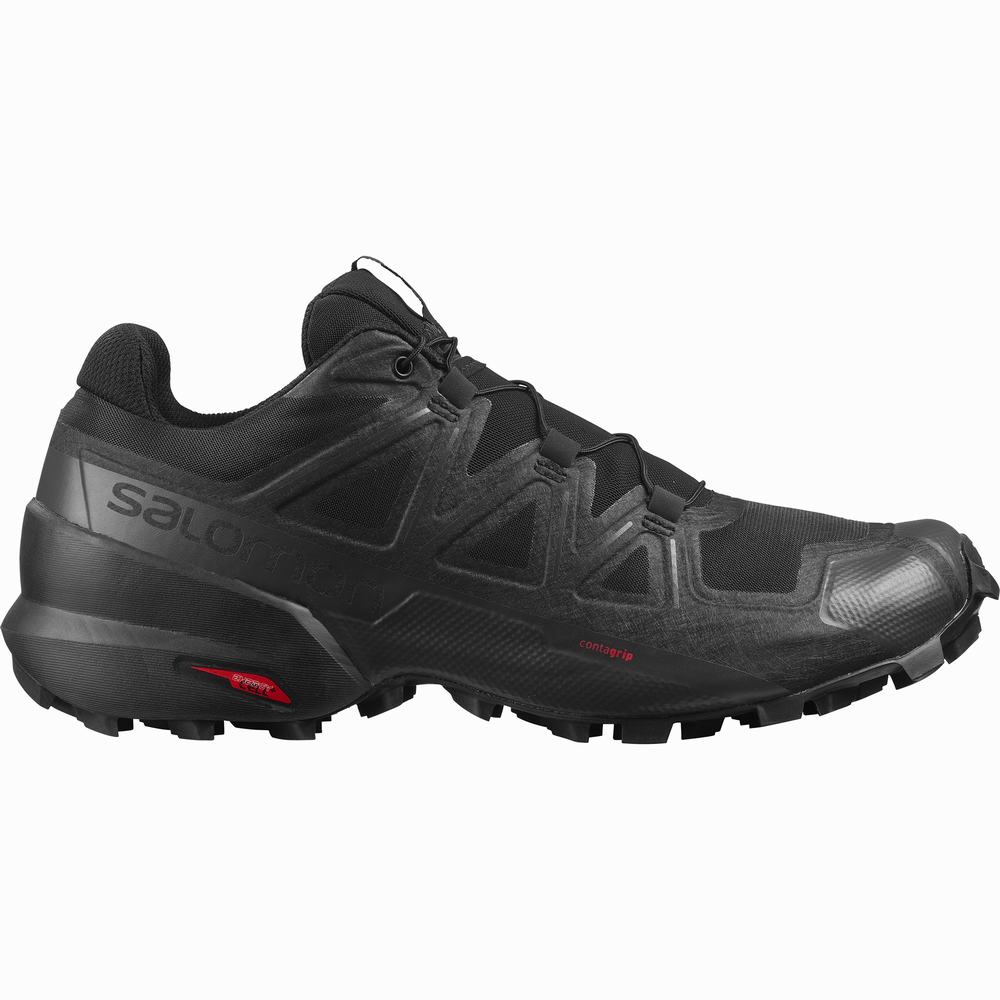 Men\'s Salomon Speedcross 5 Trail Running Shoes Black | NZ-5796403
