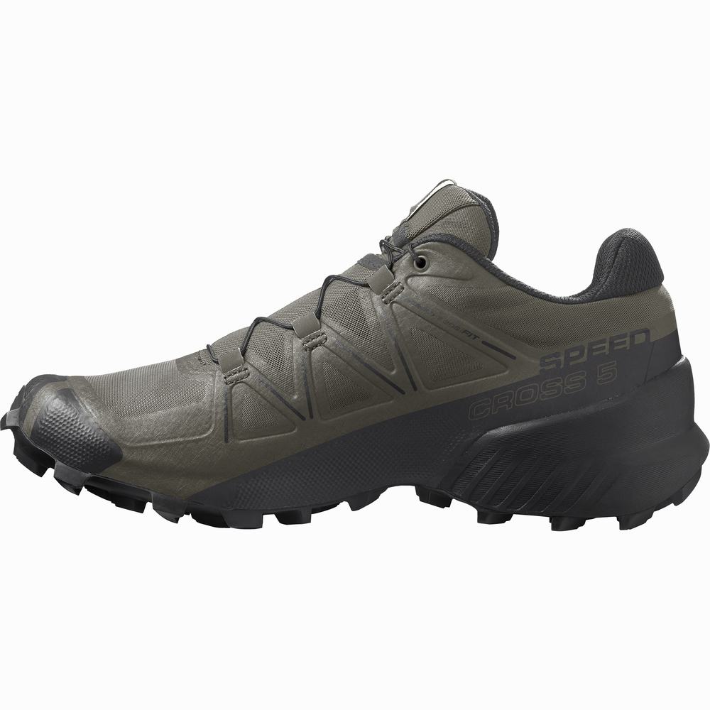 Men's Salomon Speedcross 5 Trail Running Shoes Purple/Black | NZ-7896051