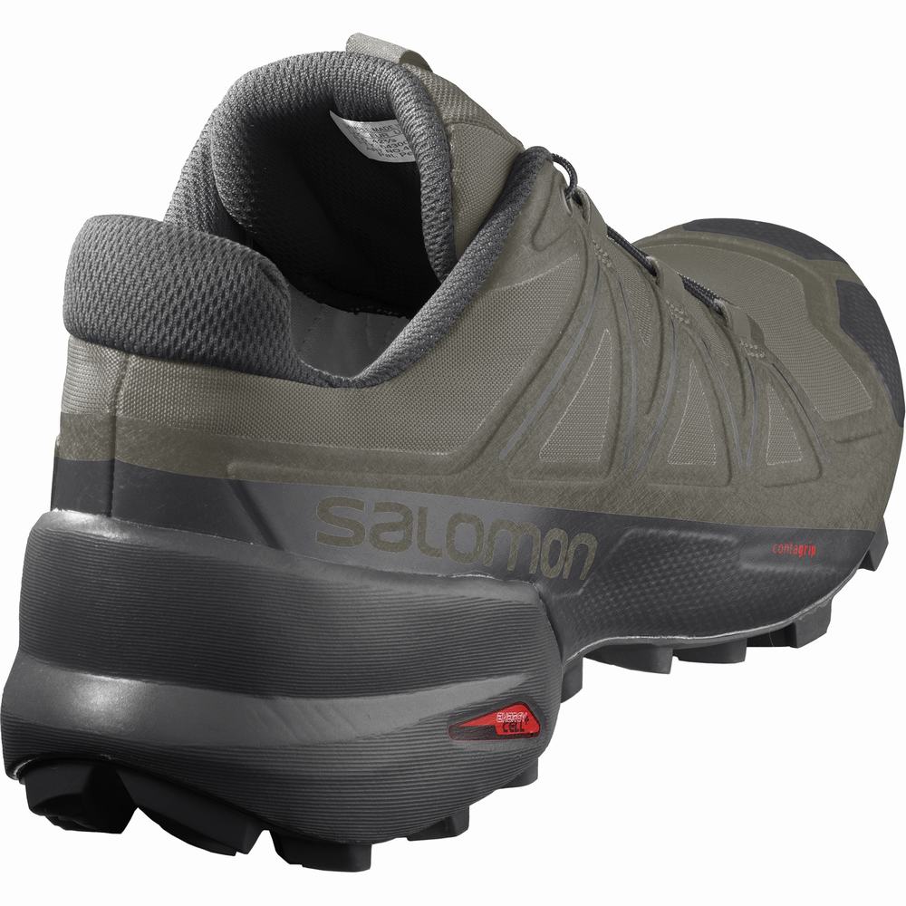 Men's Salomon Speedcross 5 Trail Running Shoes Purple/Black | NZ-7896051