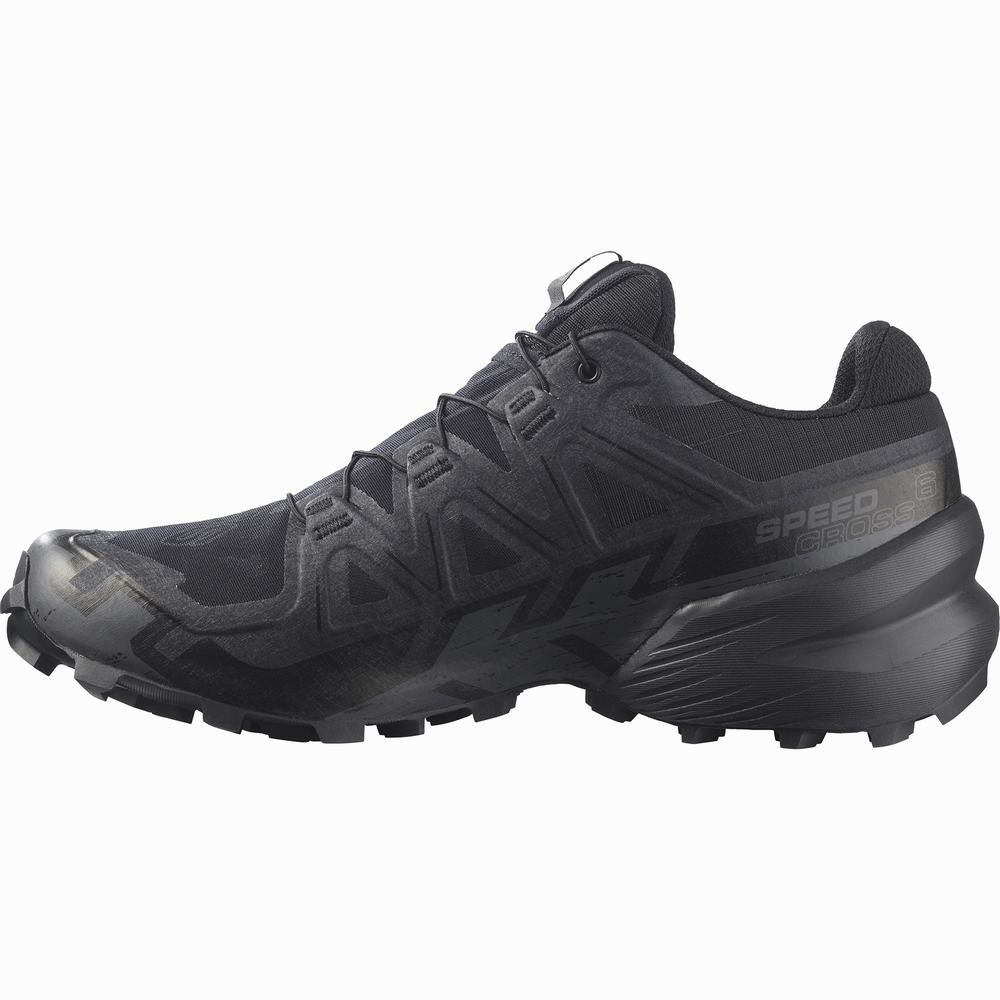 Men's Salomon Speedcross 6 Gore-tex Trail Running Shoes Black | NZ-2186495